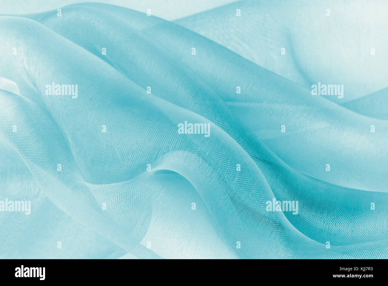 Tessuto di organza in colore blu Foto Stock