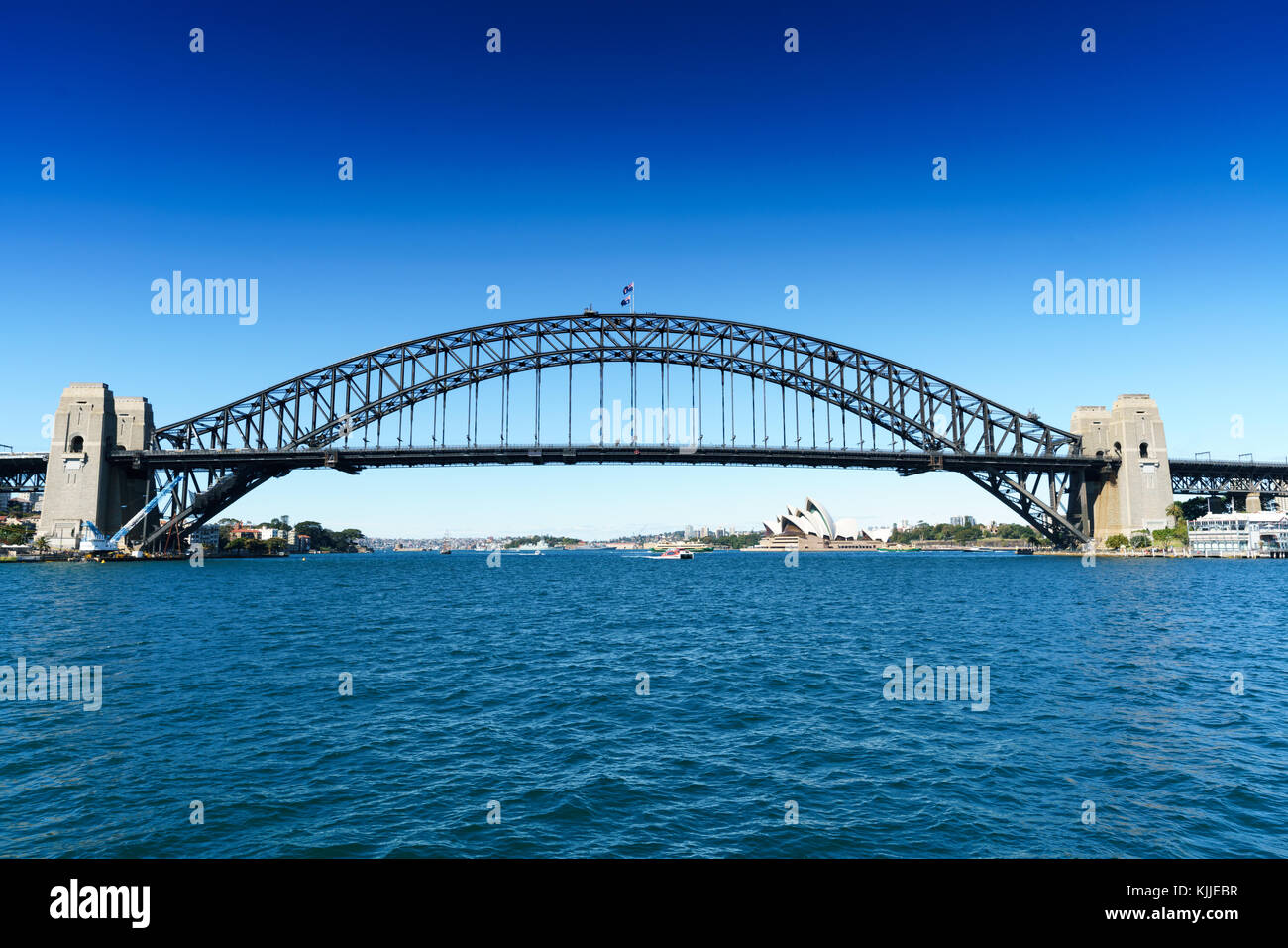 Opera di Sydney e il Porto Ponte Foto Stock