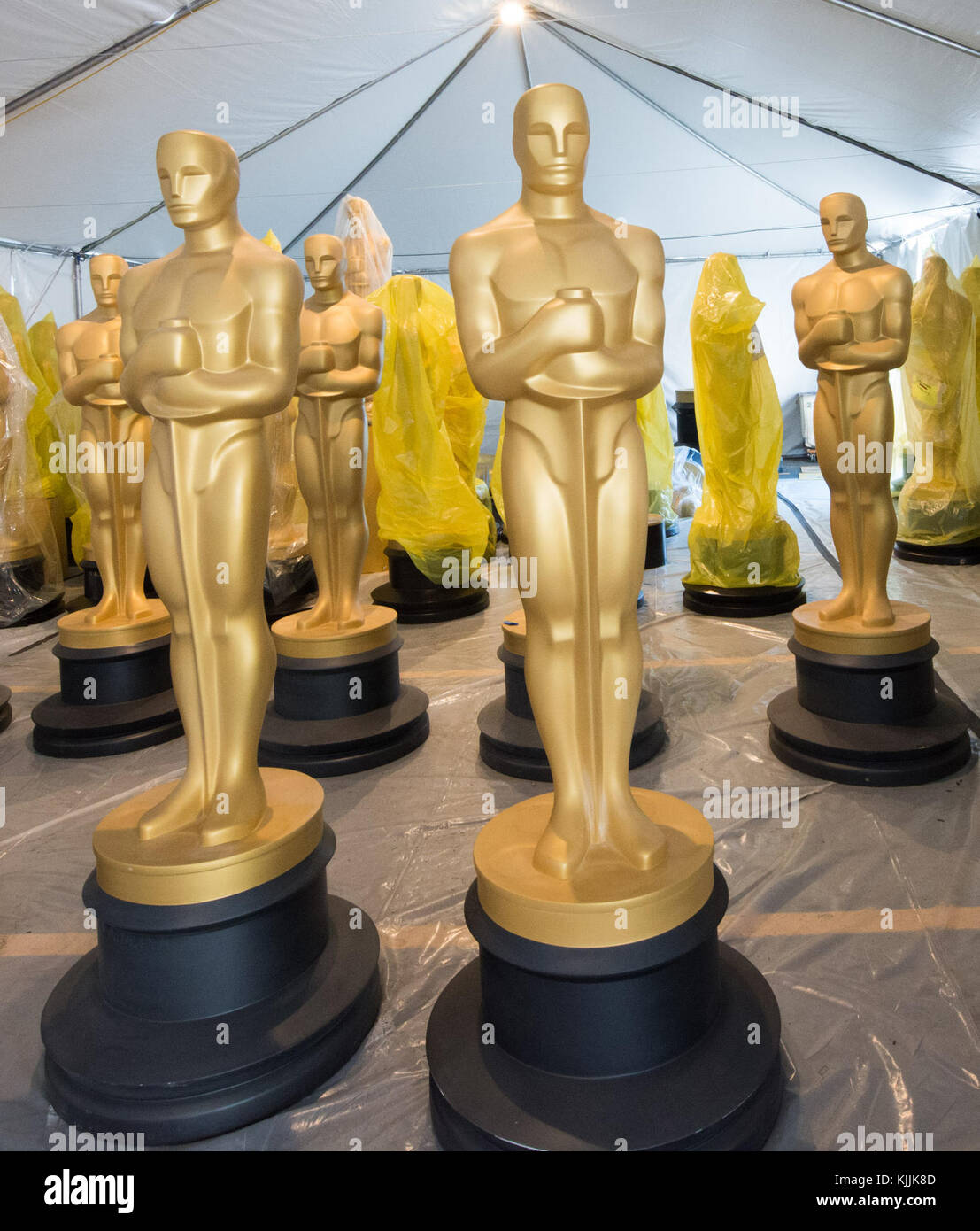 HOLLYWOOD, CA - FEBBRAIO 25: I preparativi per gli Oscar continuano per il 88° Annual Academy Awards all'Hollywood & Highland Center il 25 febbraio 2016 a Hollywood, California. Persone: Atmosfera Foto Stock