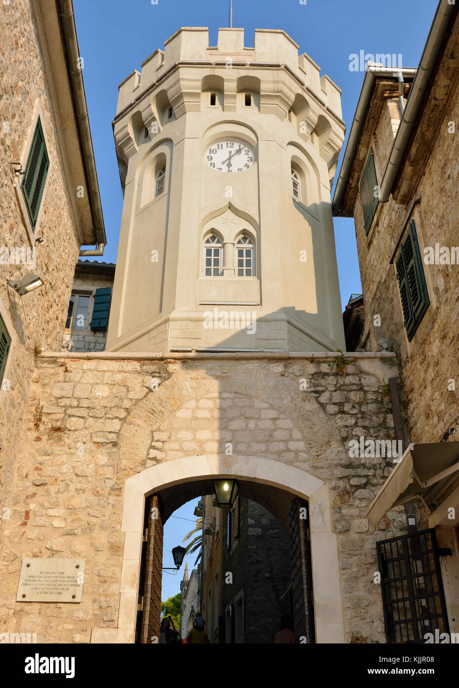Clock Tower, sahat kula, Herceg Novi, Montenegro Foto Stock