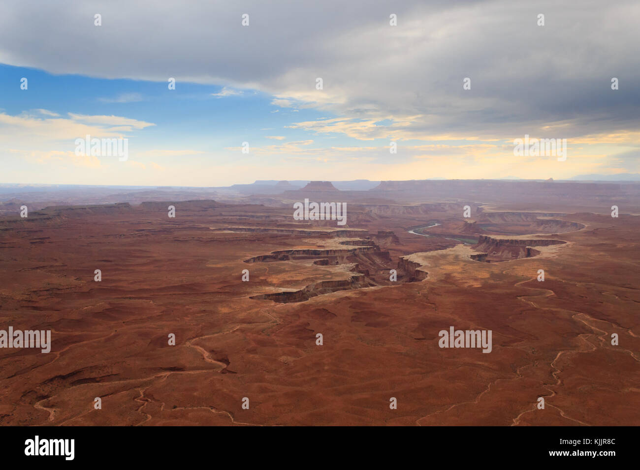 Green River si affacciano dal Parco Nazionale di Canyonlands, STATI UNITI D'AMERICA. Formazioni geologiche. Foto Stock