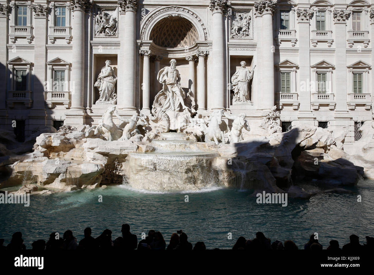 Fontana di Trevi a Roma. L'Italia. Foto Stock