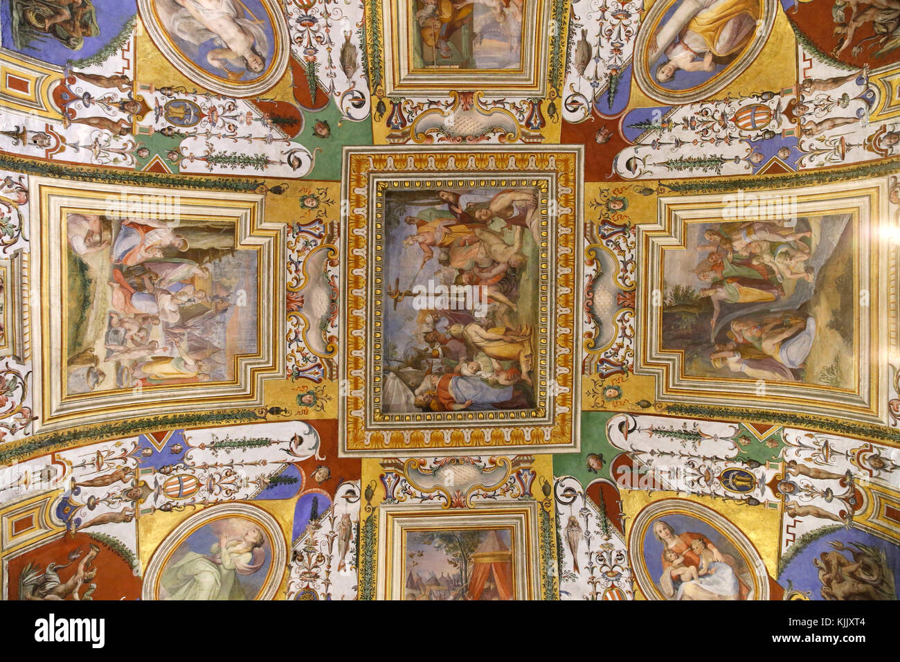 Galleria Corsini, Roma. Soffitto dipinto. L'Italia. Foto Stock
