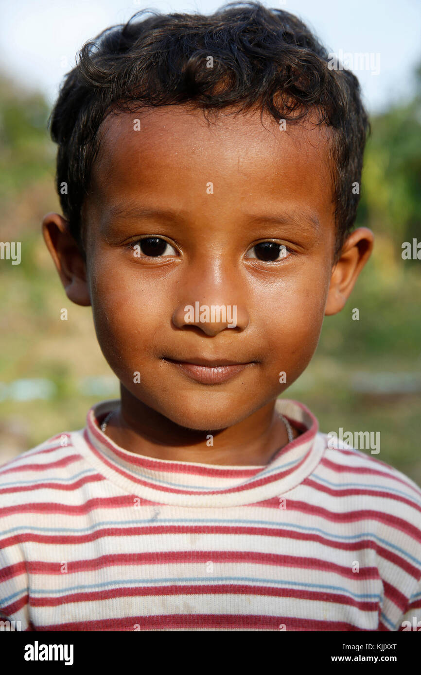 Ragazzo Khmer. Battambang. Cambogia. Foto Stock