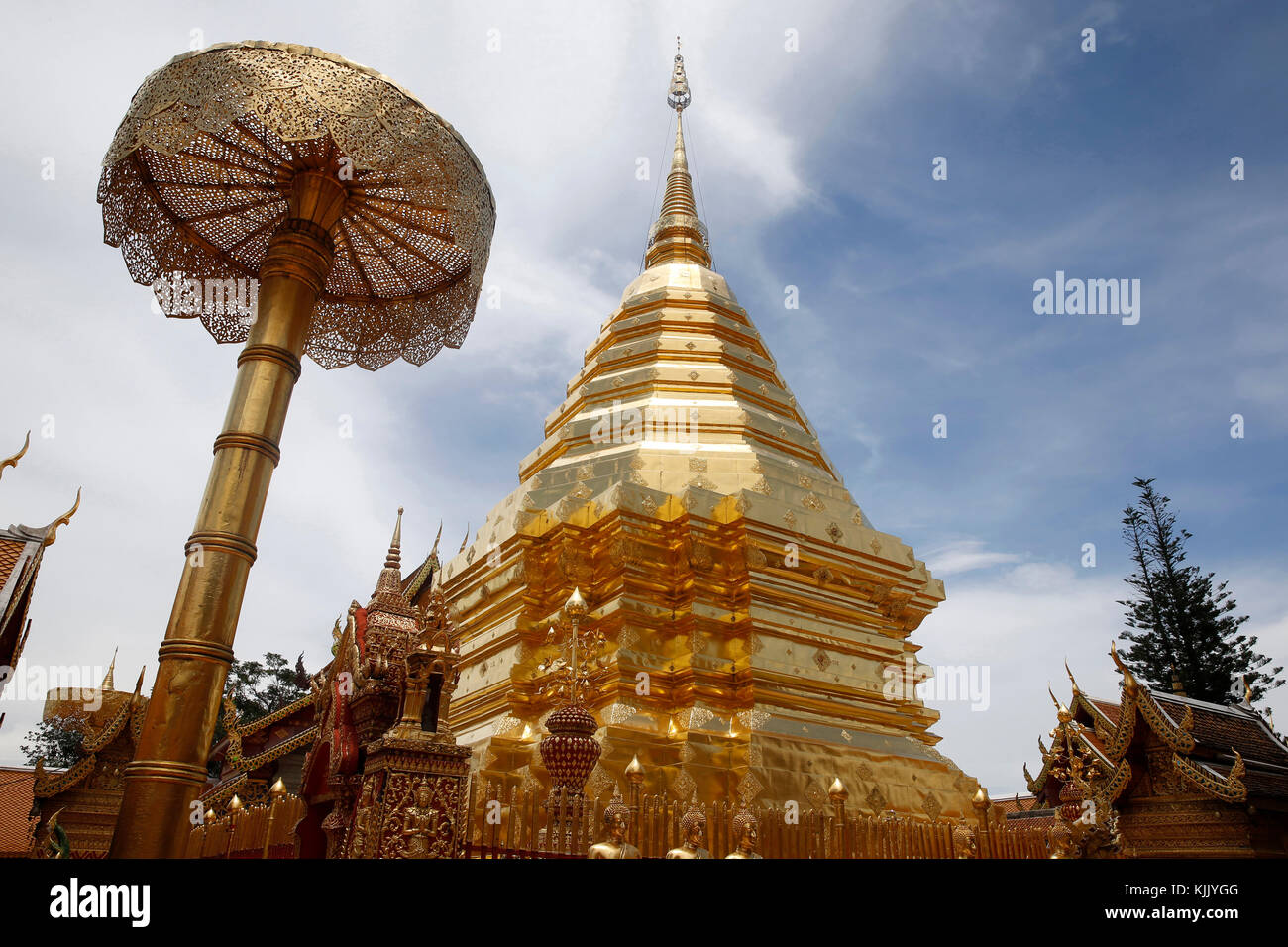 Wat Phra That Doi Suthep, Chiang Mai Thailandia. Foto Stock