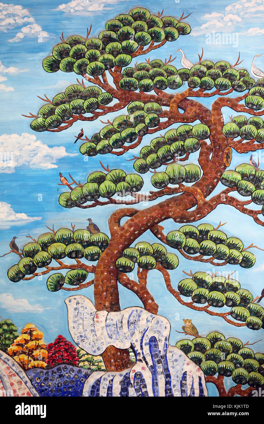 Chua Bu Dai figlio pagoda buddista. Struttura ad albero. Danang. Il Vietnam. Foto Stock