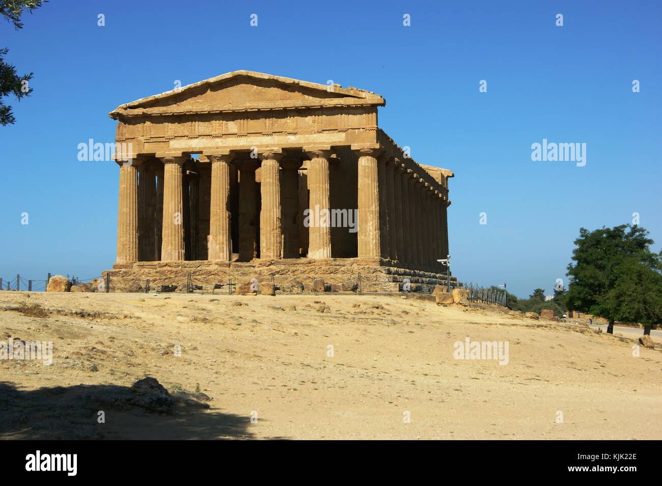 La Concordia tempio, Valle dei Templi, Agrigento Sicilia Foto Stock