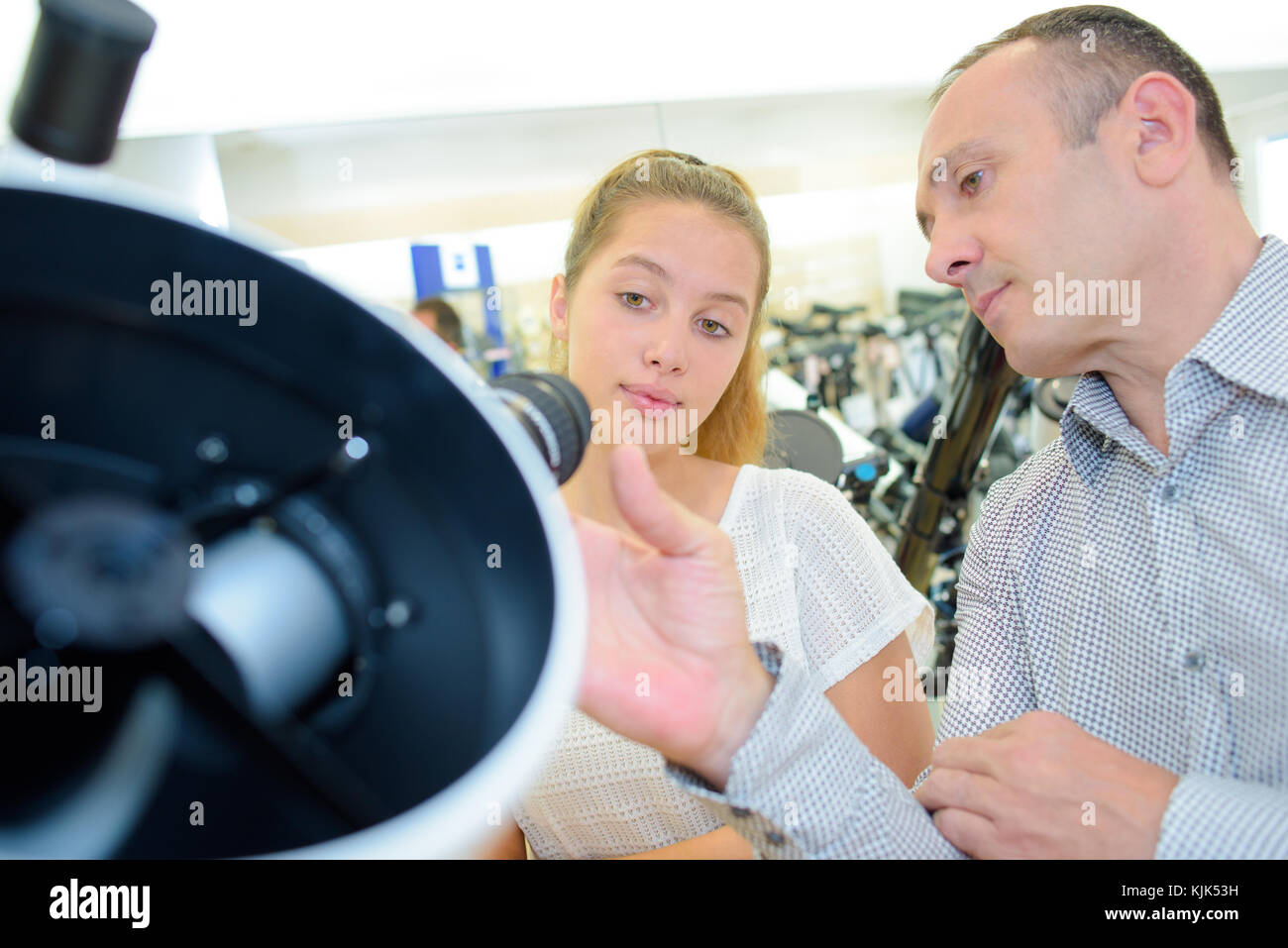 Specialista del telescopio Foto Stock