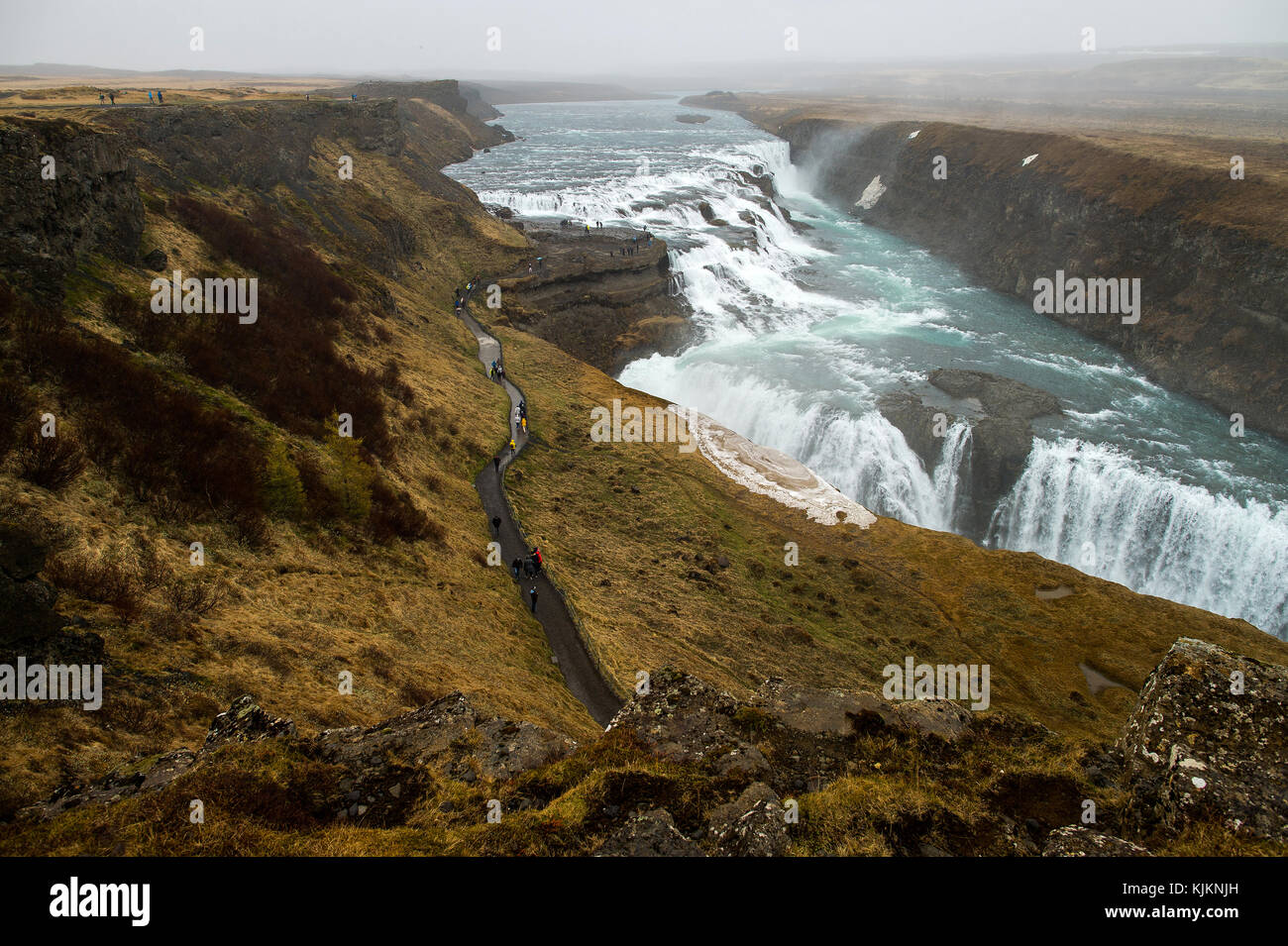 Gullfoss cascata. L'Islanda. Foto Stock