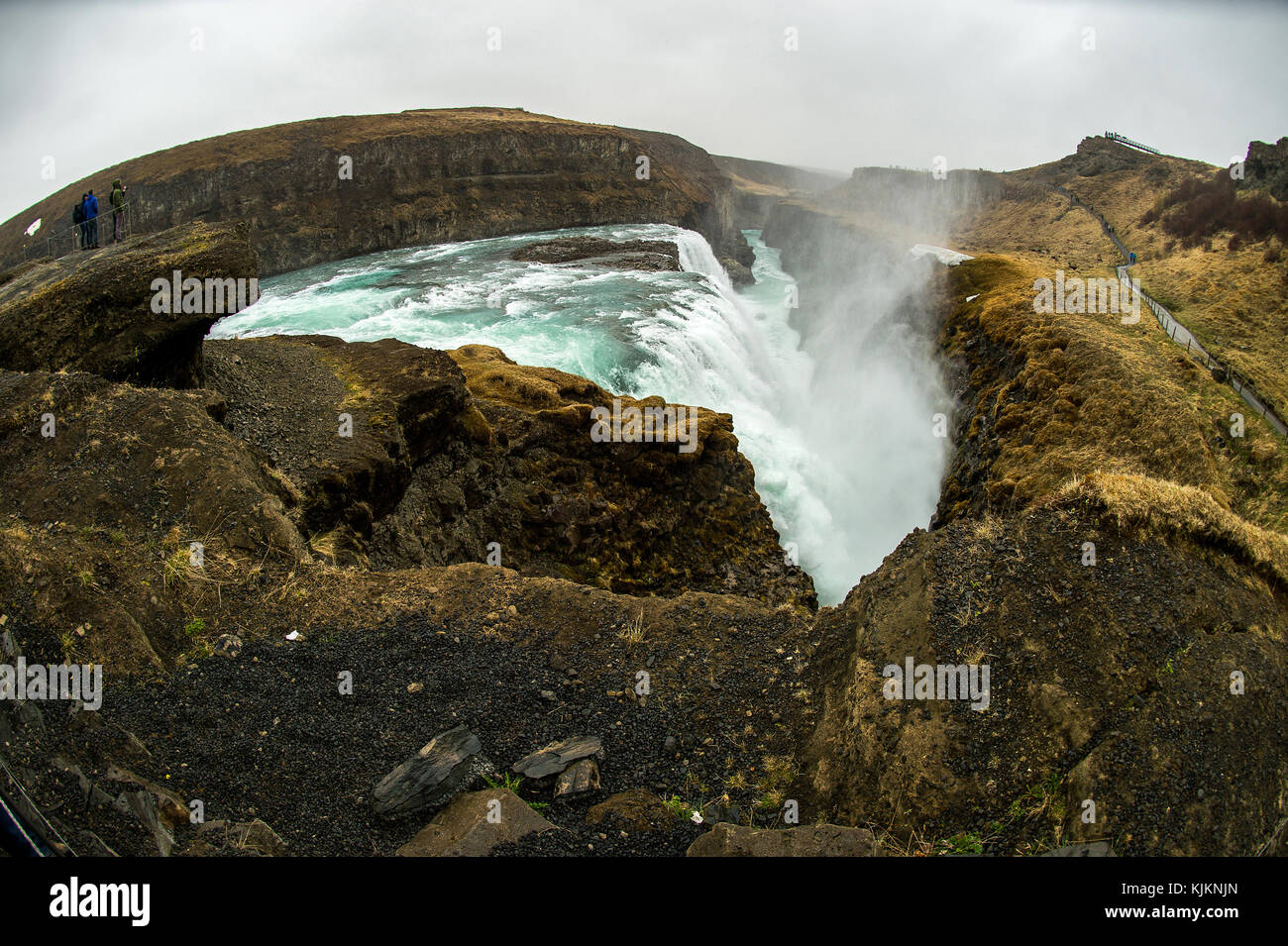 Gullfoss cascata. L'Islanda. Foto Stock