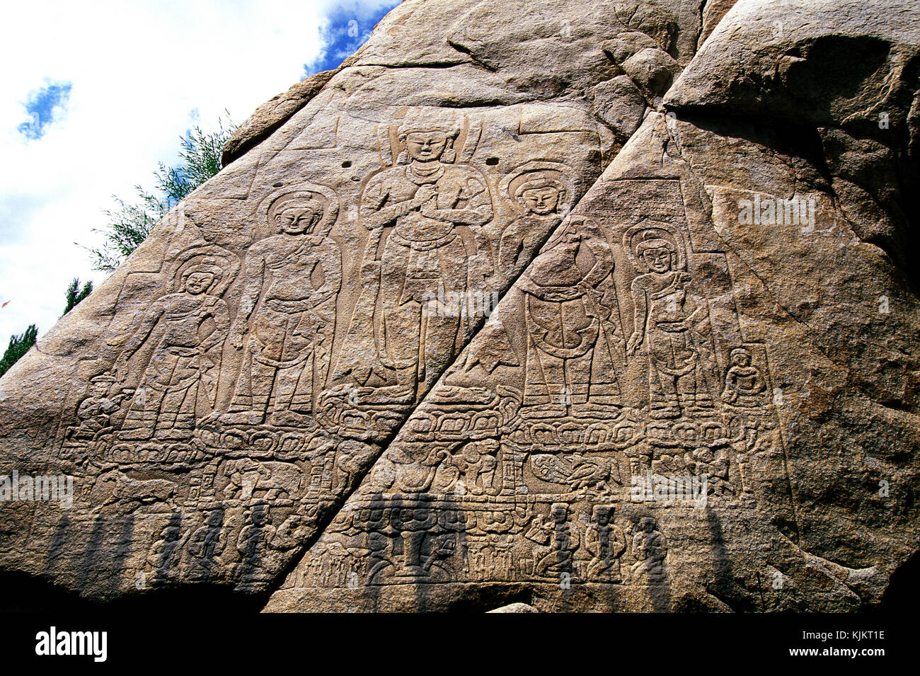 Shey monastero buddista. Roccia tagliata. Ladakh. India. Foto Stock