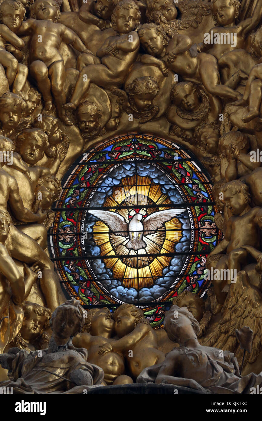 Saint Maximin Basilca. Lo Spirito Santo. La Francia. Foto Stock