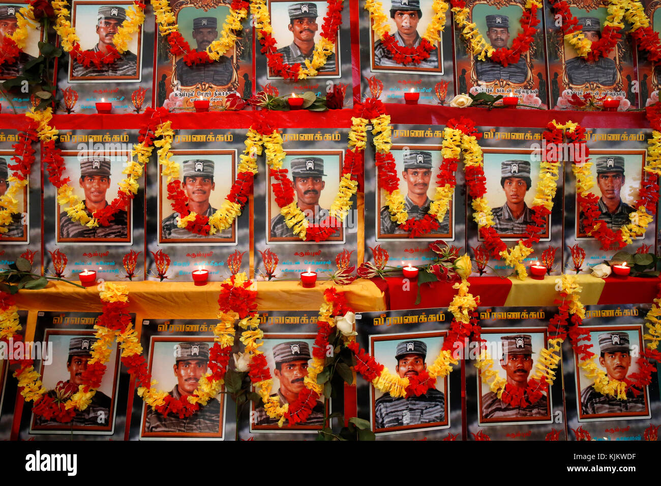 Tamil Eelam incontro a Sarcelles, Francia. Omaggio ai caduti del Tamil Eelam. Foto Stock