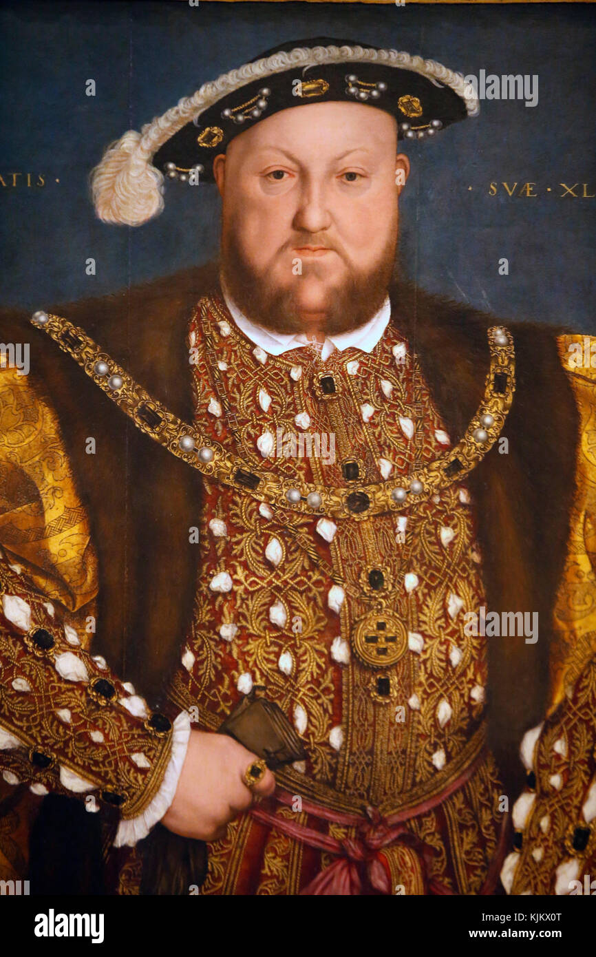 Galleria Barberini di Roma. Ritratto di Henry VIII. Hans Holbein, xvi c. Pannello. L'Italia. Foto Stock