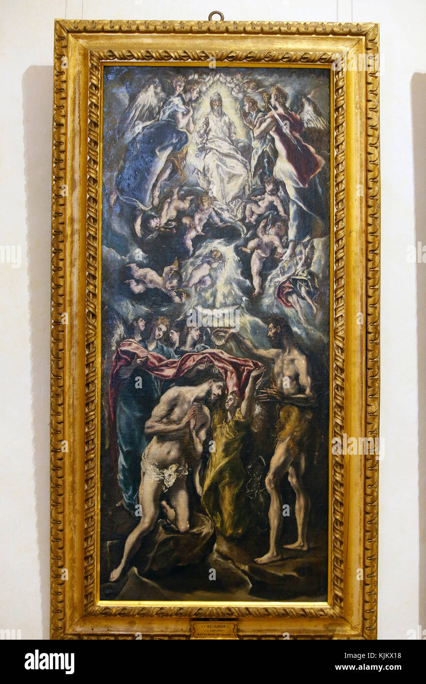 Galleria Barberini di Roma. Il Battesimo di Cristo. El Greco. In tela. L'Italia. Foto Stock