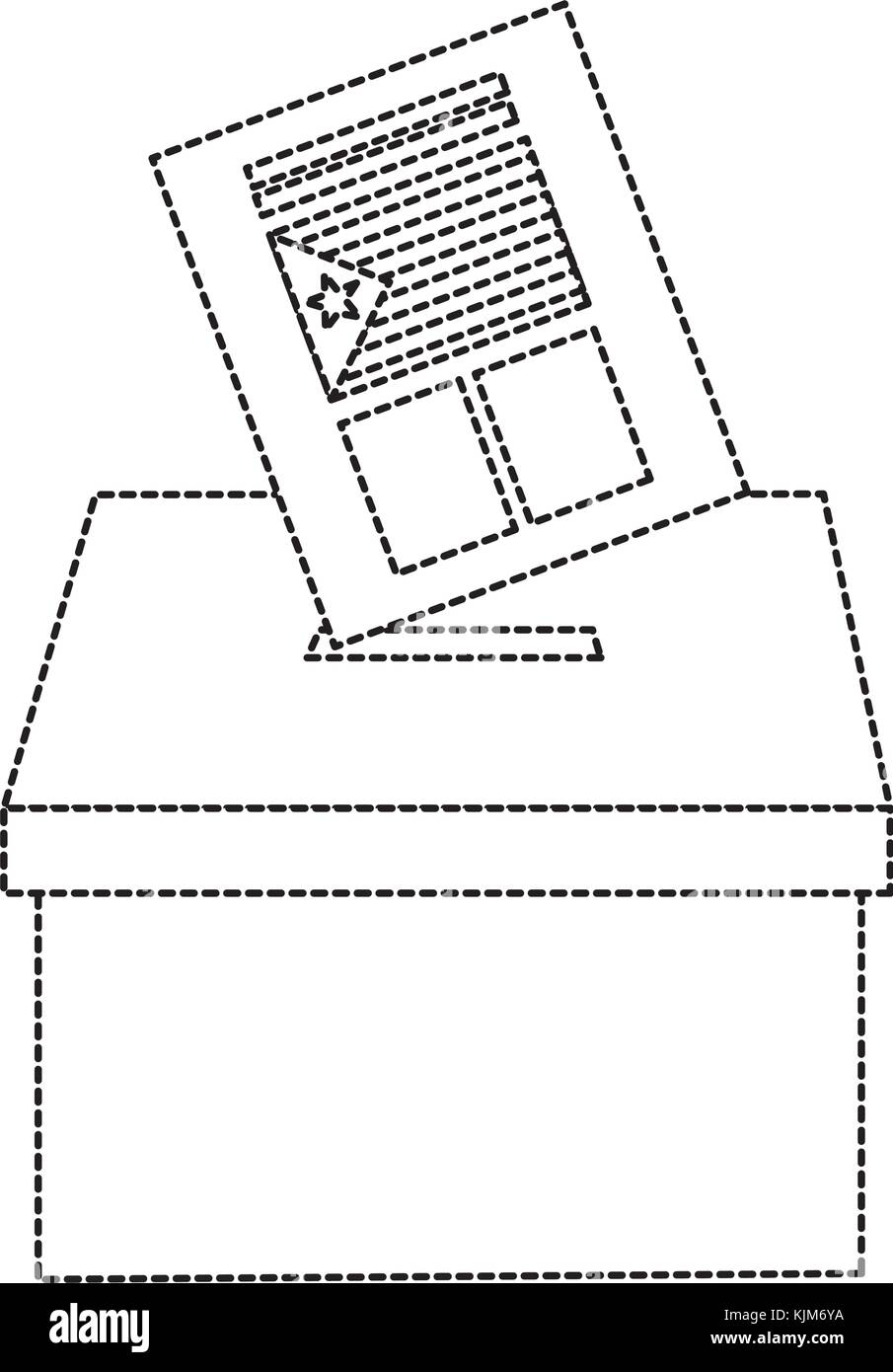 Catalunya bandiera indipendenza votazione immagine dell'icona Illustrazione Vettoriale