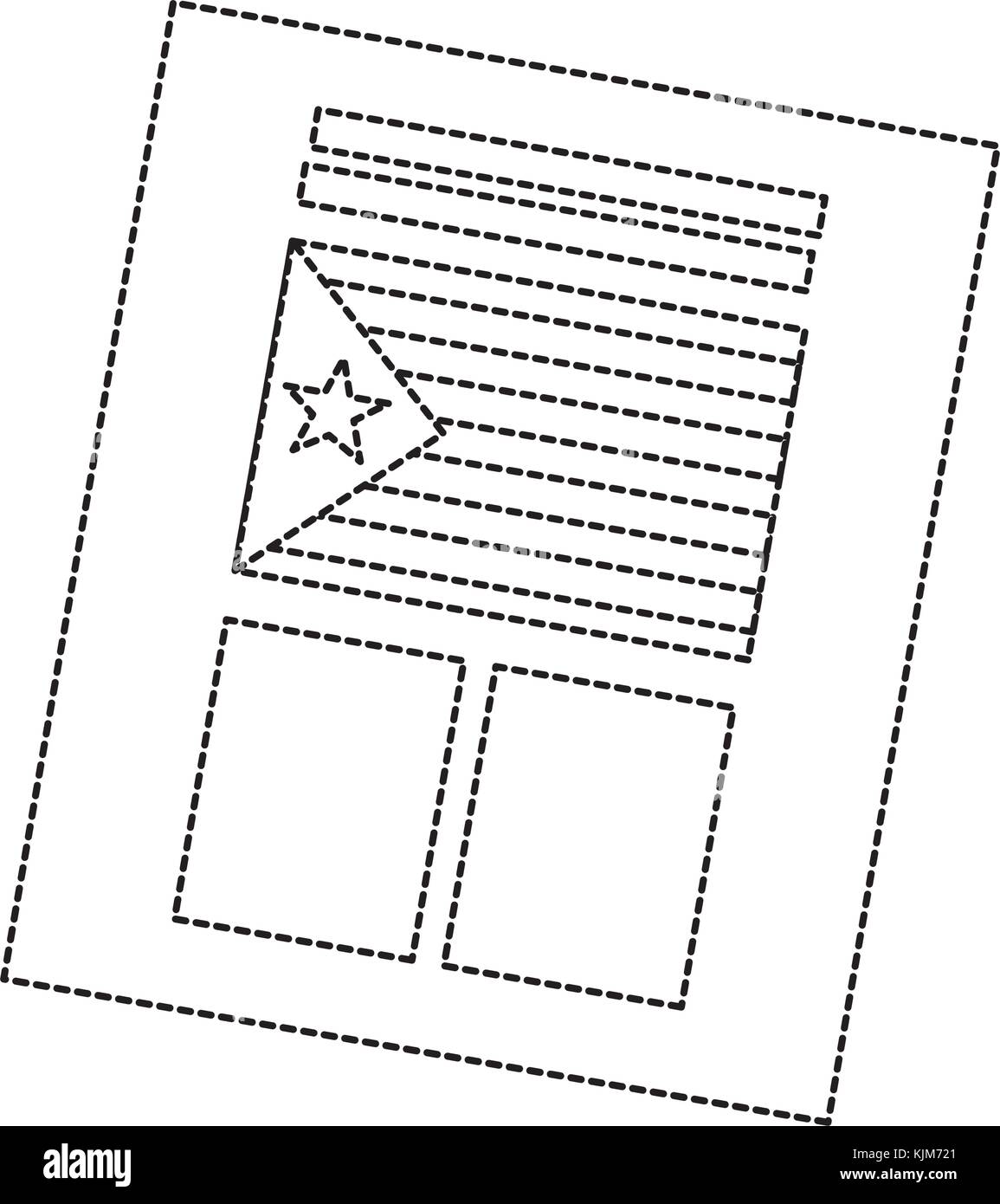 Catalunya bandiera indipendenza votazione immagine dell'icona Illustrazione Vettoriale