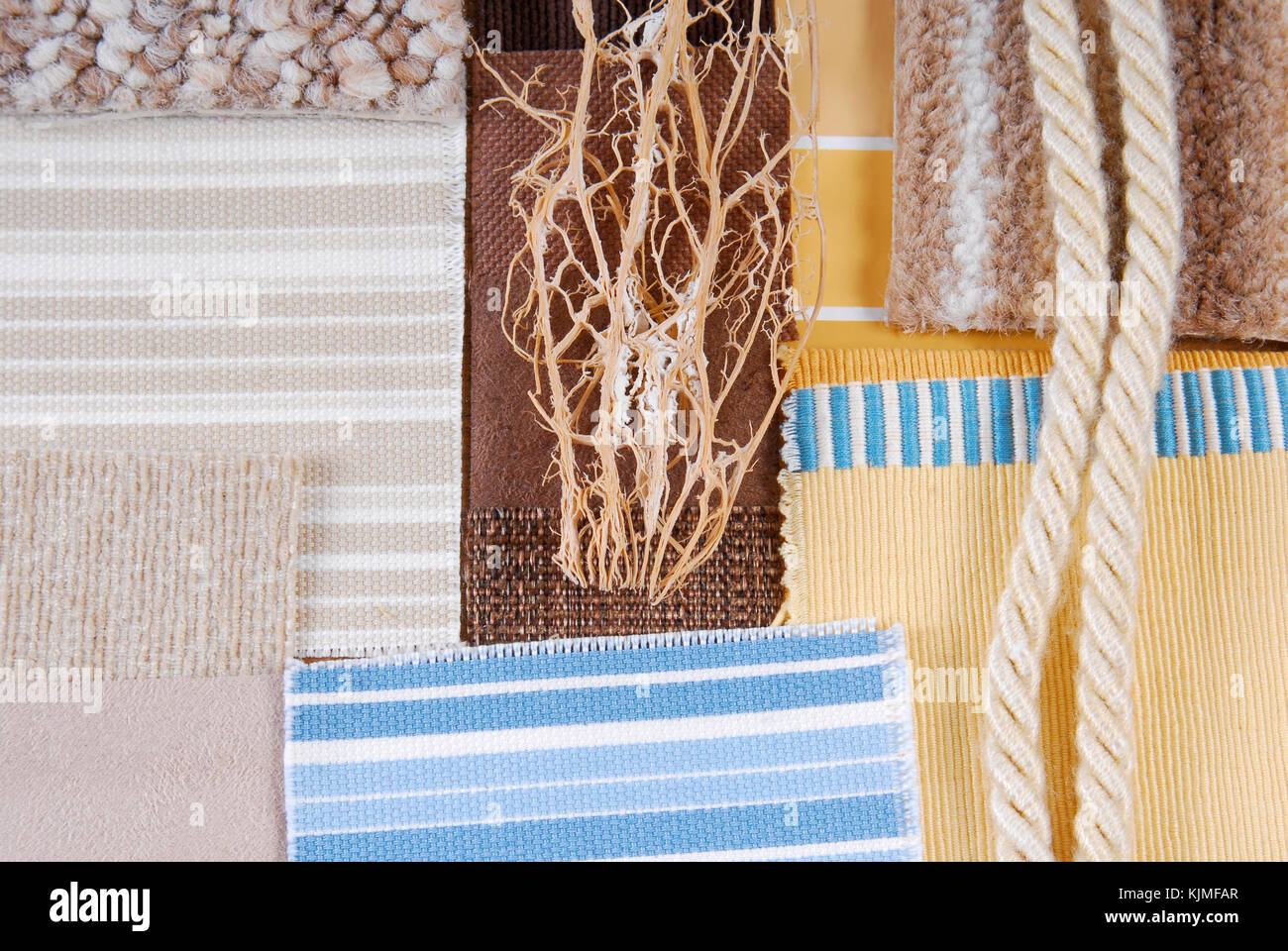 Interior design di colore selezione nel concetto di marine style Foto Stock