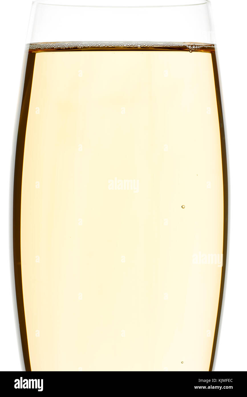 Lo champagne in primo piano in vetro Foto Stock