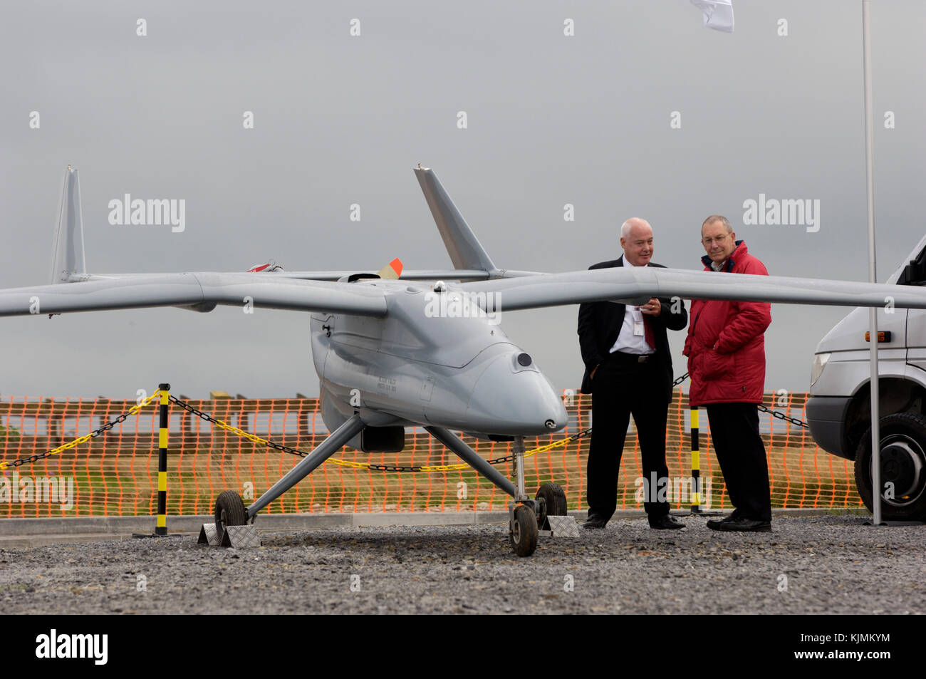 Selex Meteor Falco UAV parcheggiato in static-display (msn003) Foto Stock