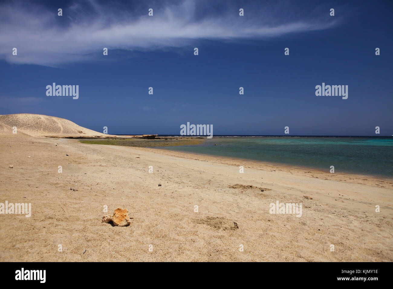 Marsa Mubarak,su dei luoghi più belli di Marsa Alam regione, dove può essere visto dugongo (mucche di mare) e le tartarughe di mare Foto Stock