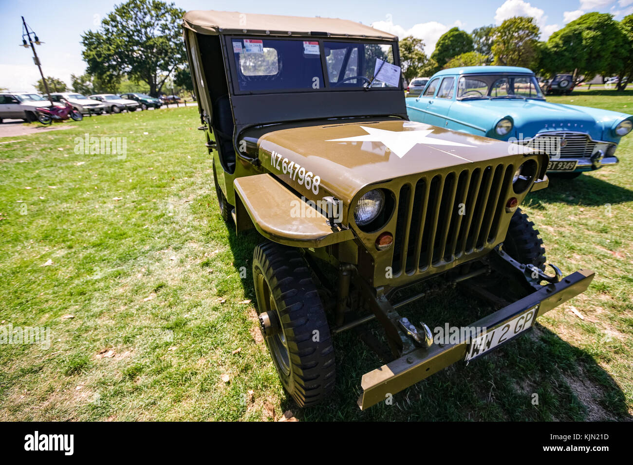 Nuova Zelanda - Aprile 2016: mostra di auto d'epoca a Auckland, Nuova Zelanda Foto Stock