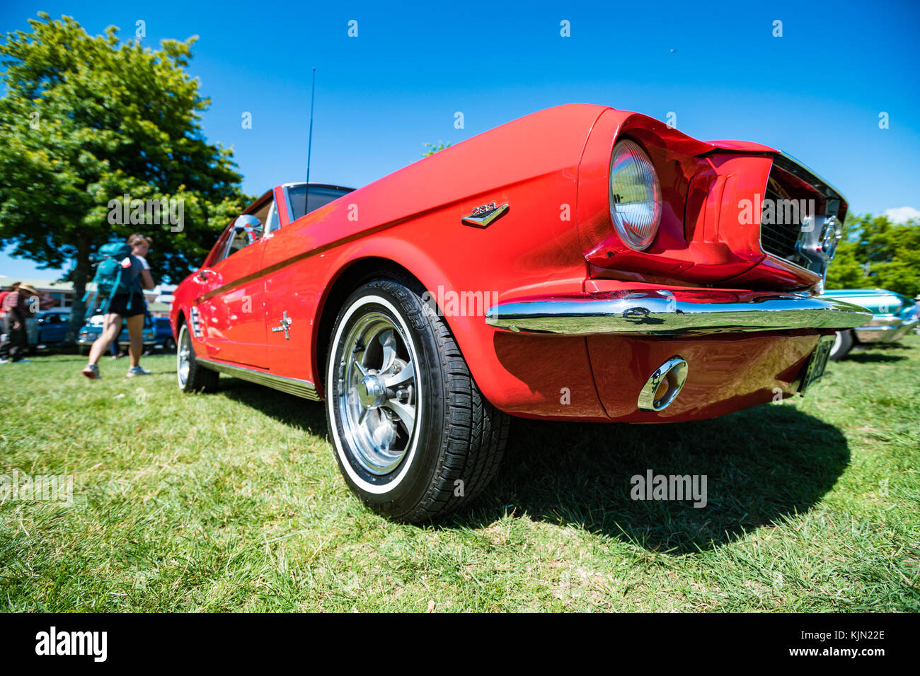 Nuova Zelanda - Aprile 2016: mostra di auto d'epoca a Auckland, Nuova Zelanda Foto Stock