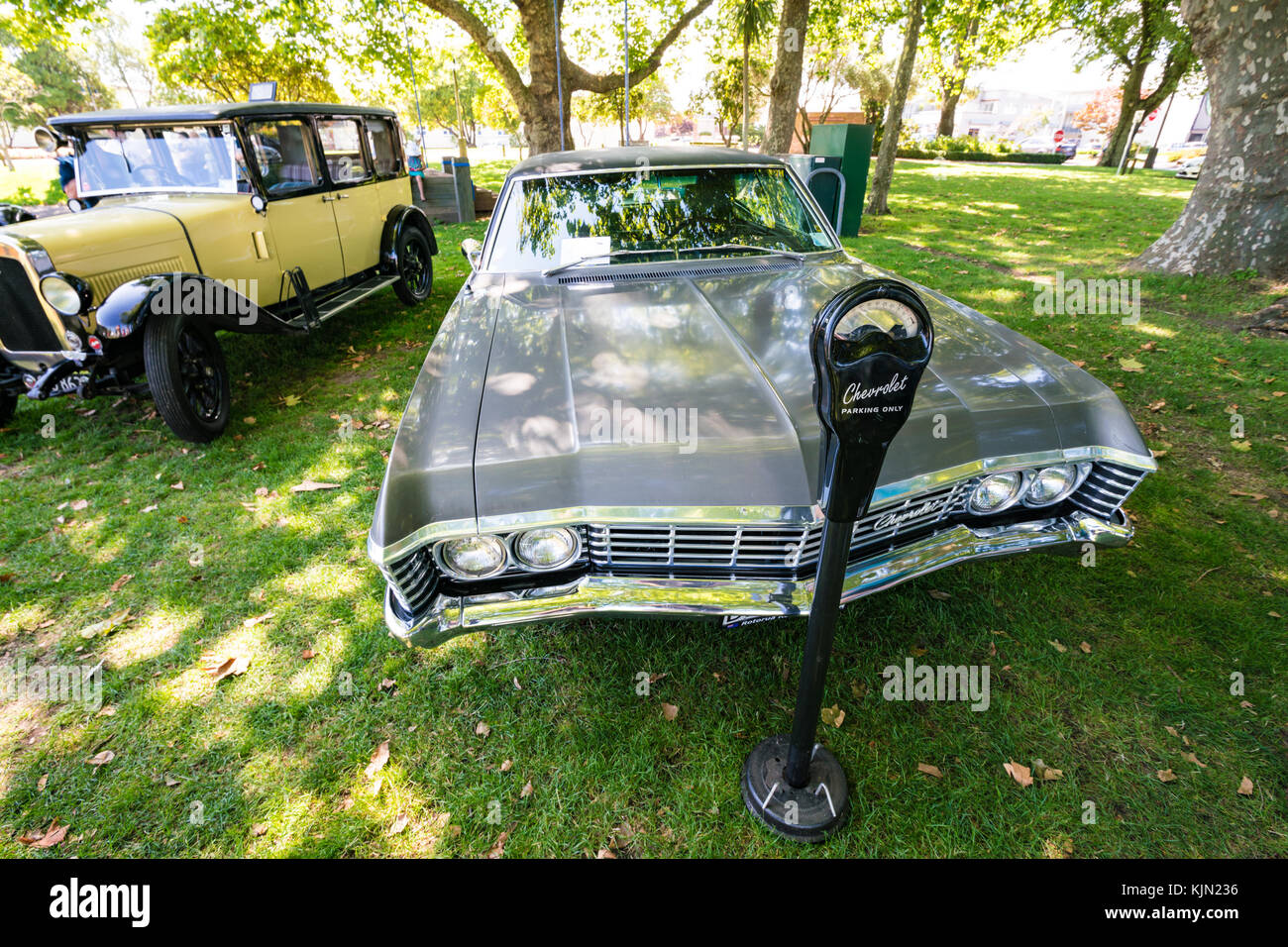 Nuova Zelanda - Aprile 2016: mostra di auto d'epoca a Auckland, Nuova Zelanda Foto Stock