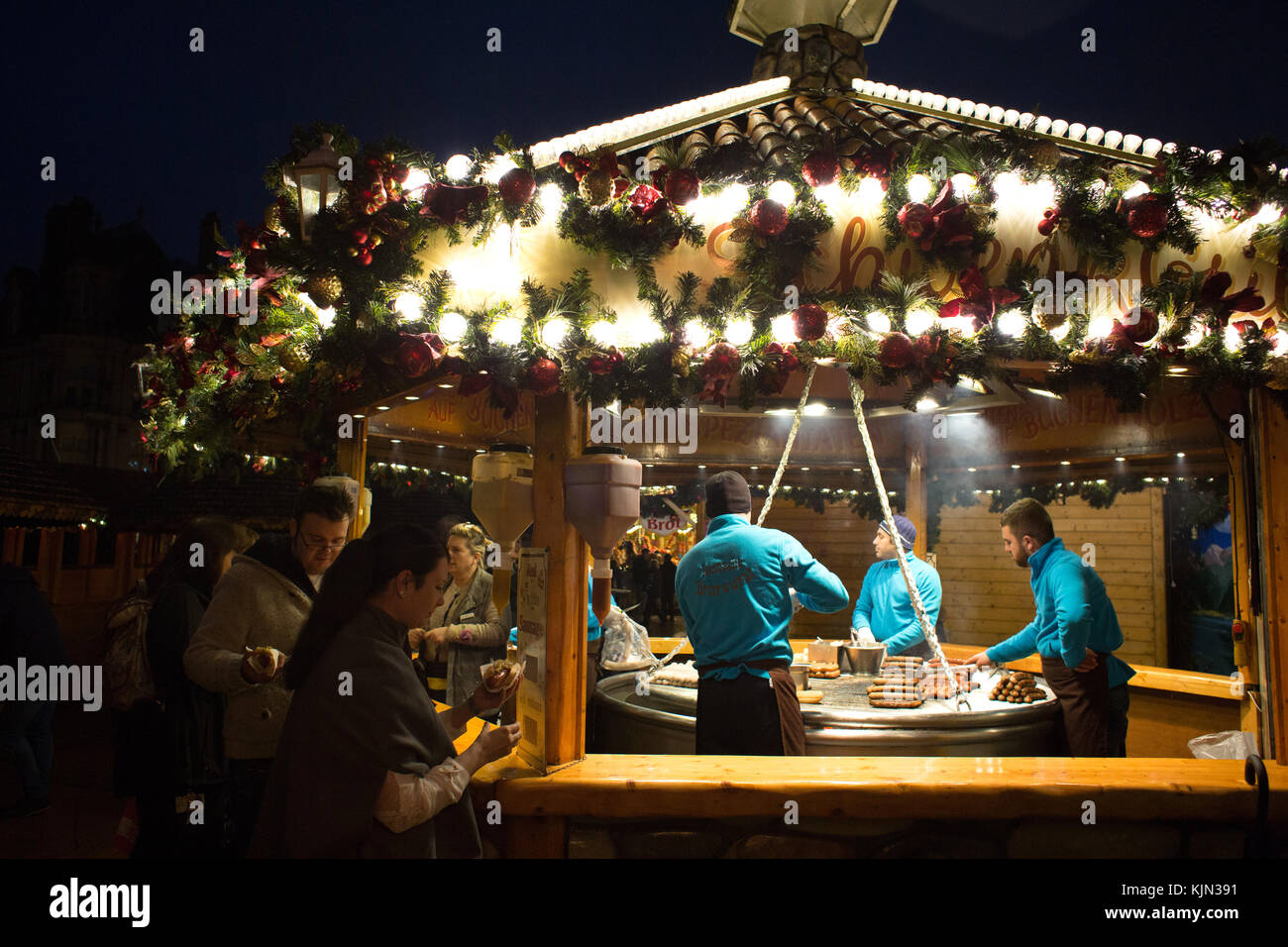 Il Birmingham Francoforte sul mercato tedesco in Victoria Square, Birmingham, Regno Unito Foto Stock