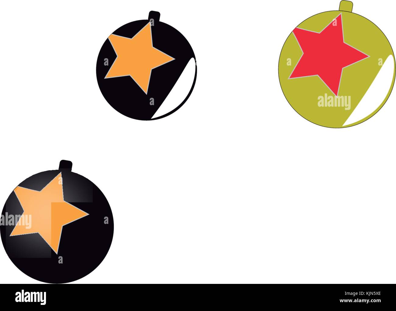 Crhistmas Balls, decorazione, dicembre felice anno nuovo Illustrazione Vettoriale