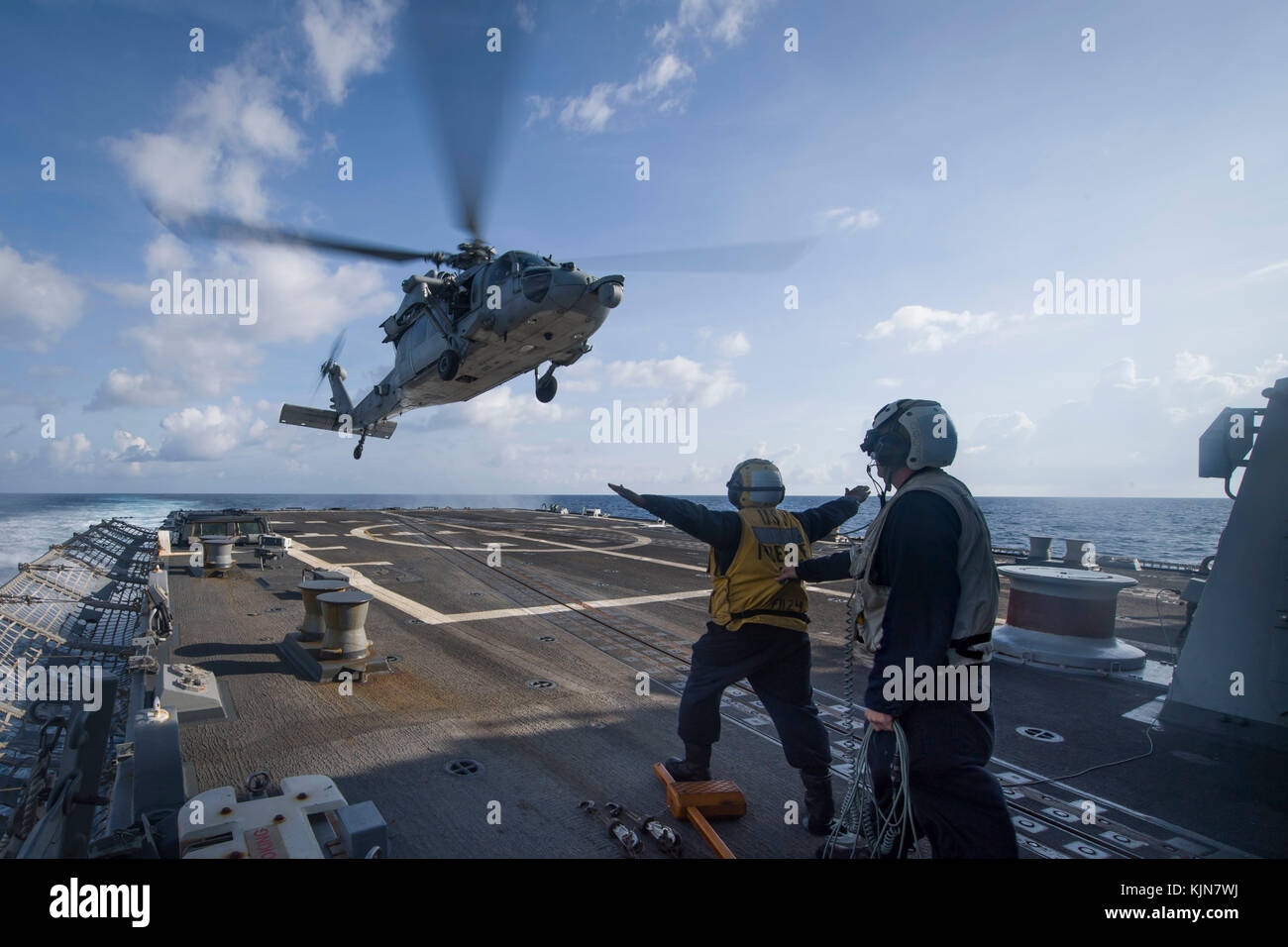 La Segnalazione a MH-60R Sea Hawk Foto Stock