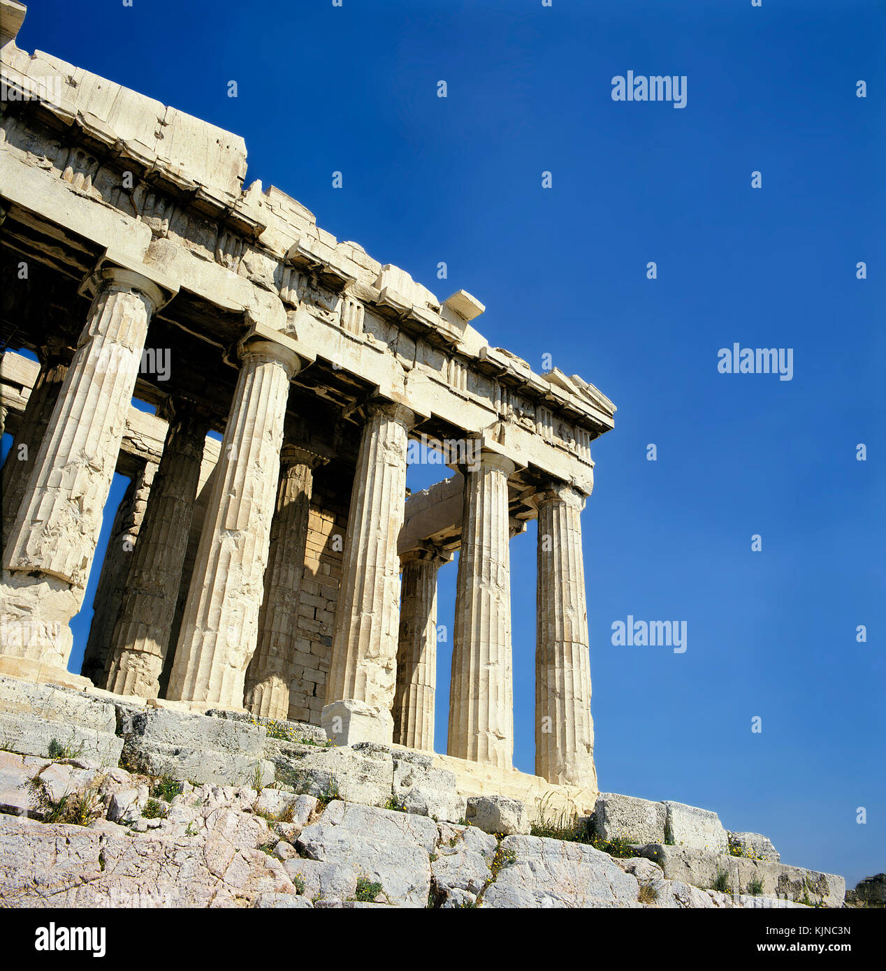 Acropoli Partenone di Atene in Grecia Foto Stock