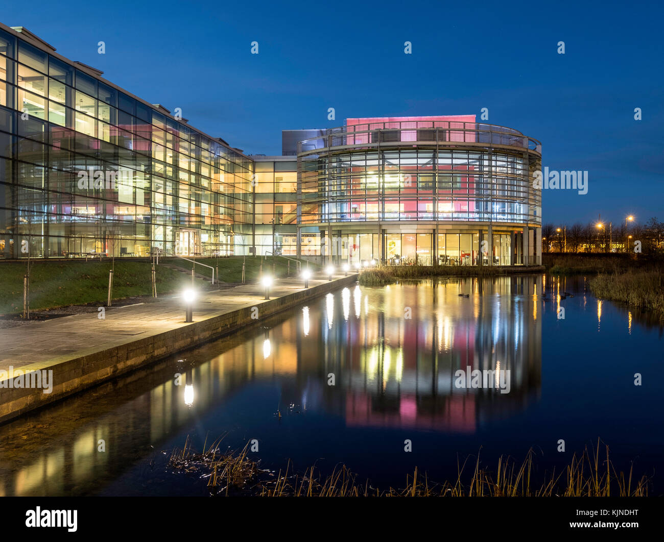 Sede centrale della BT nel quartiere commerciale di Edinburgh Park, Edimburgo, Scozia, Regno Unito Foto Stock