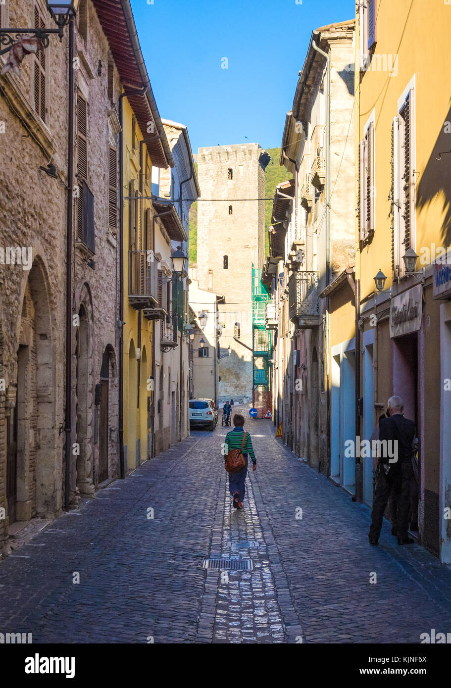 Cittaducale (Italia) - il centro storico di un vecchio e molto poco stone town in sabina regione, provincia di Rieti, Italia centrale Foto Stock