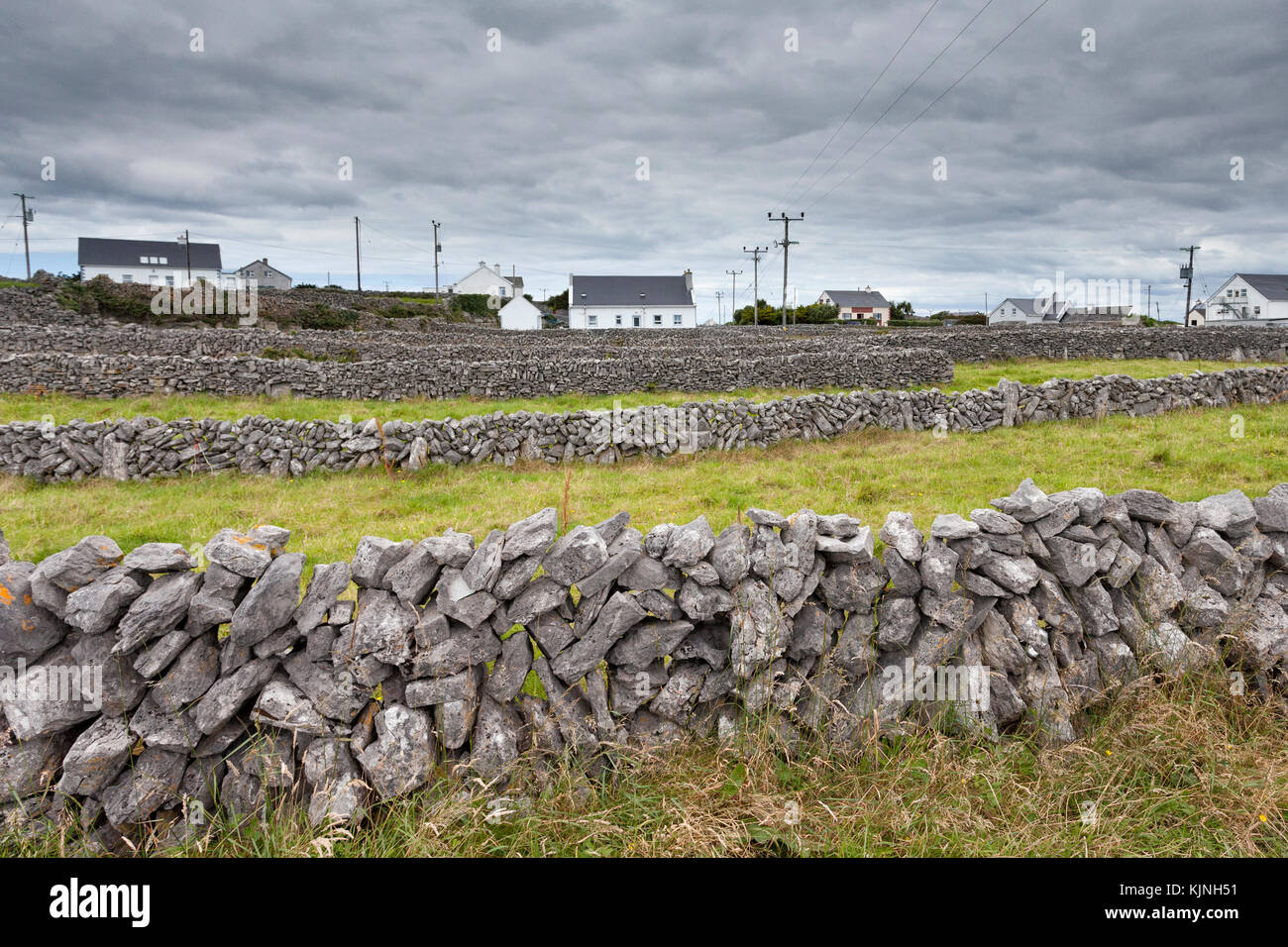 Scenario paesaggistico di Inis Oírr (Inisheer), una delle tre isole le isole Aran, nella contea di Galway, Irlanda. Foto Stock