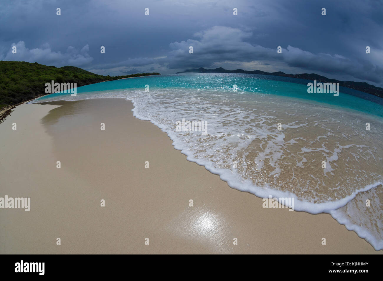 Turtle Beach sull'isola buck Foto Stock