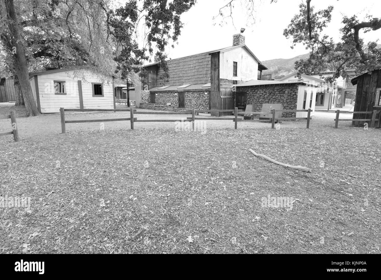 Il selvaggio west di Ghost Town set cinematografico. Foto Stock