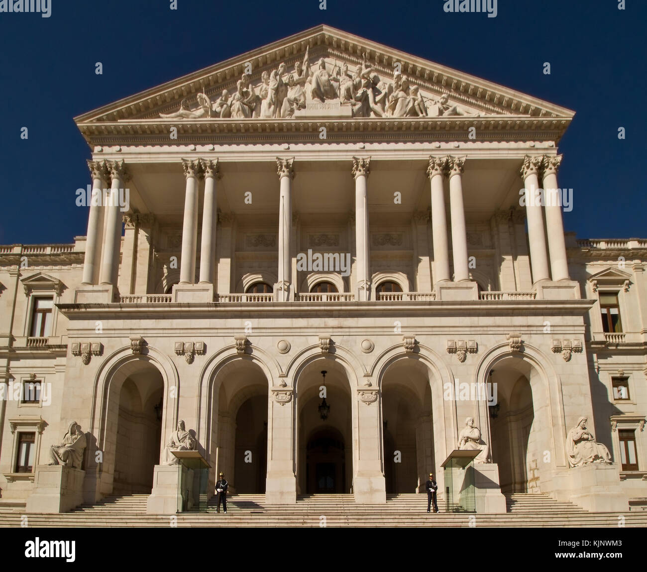 Il Parlamento portoghese edificio, Palacio de Sao Bento, Lisbona, Portogallo. Foto Stock