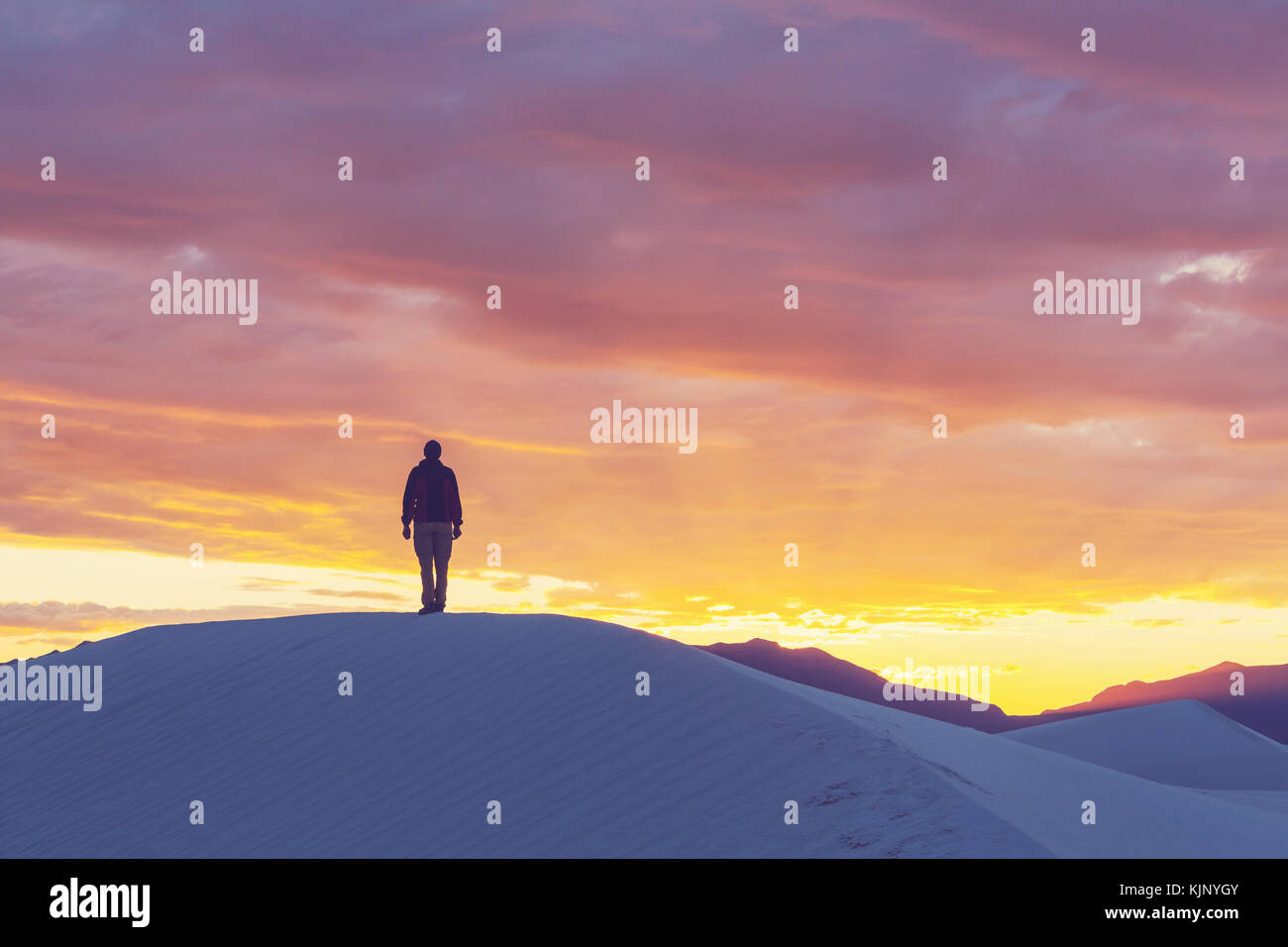 Tenda in bianco dune, Stati Uniti d'America Foto Stock