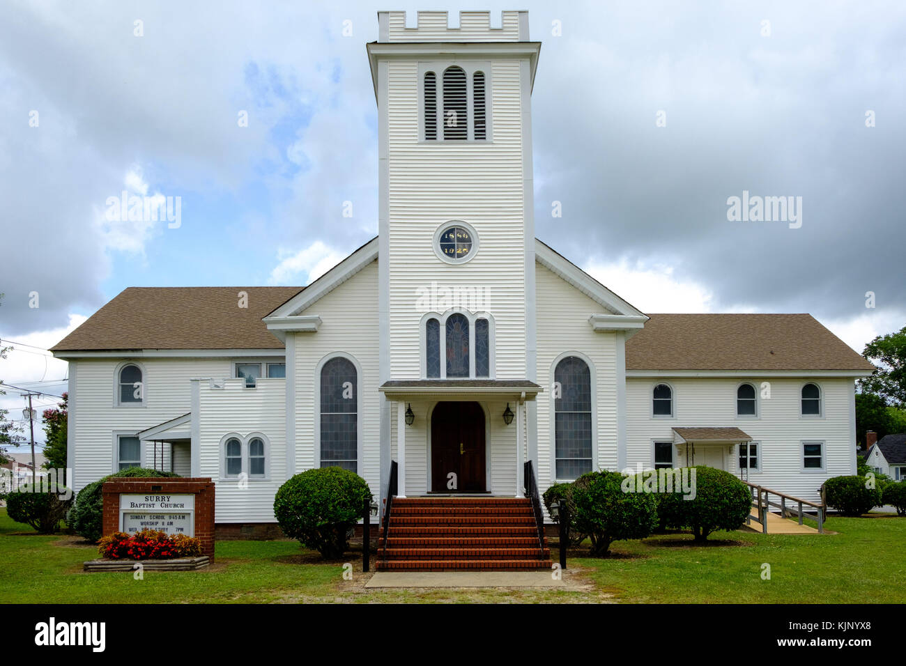 Surry Chiesa Battista, 76 Church Street, Surry, Virginia Foto Stock