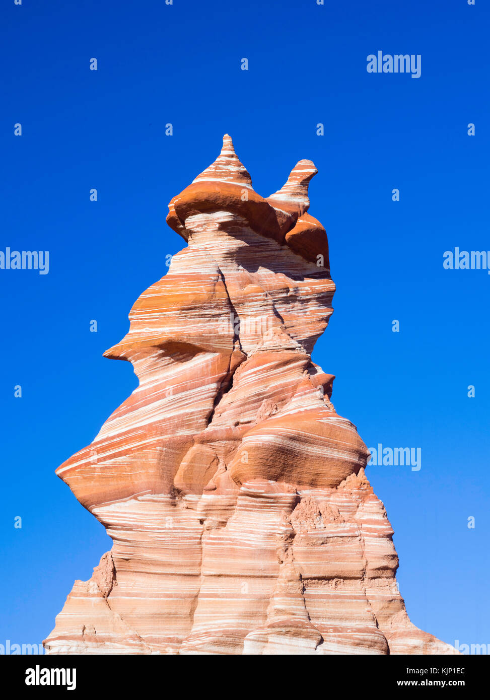 Vista la mattina del Hopi Clown, un Moenave formazione di arenaria nella Adeii Echii scogliere di Coconino County, Arizona. Foto Stock