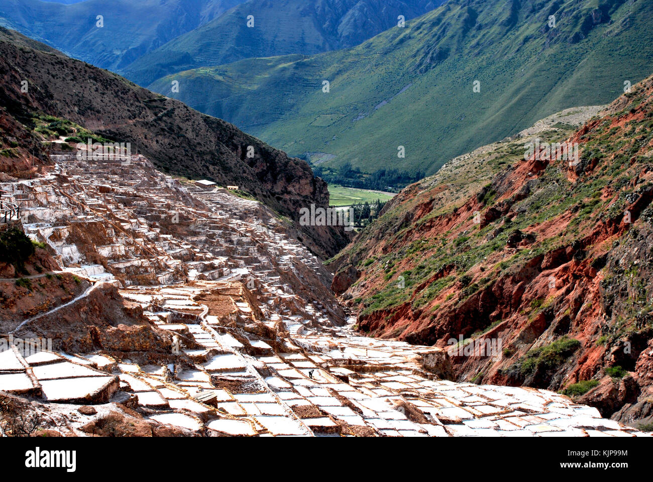 Vista della Valle di Urubamba vicino a Cuzco in Perù Foto Stock