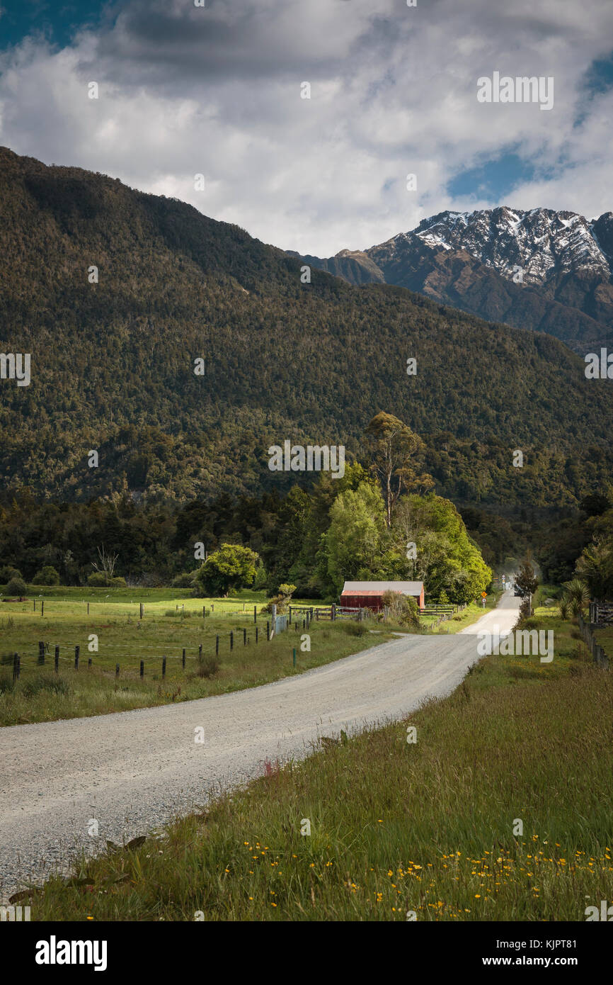 Un capannone vicino kokotahi, Westland, Nuova Zelanda Foto Stock