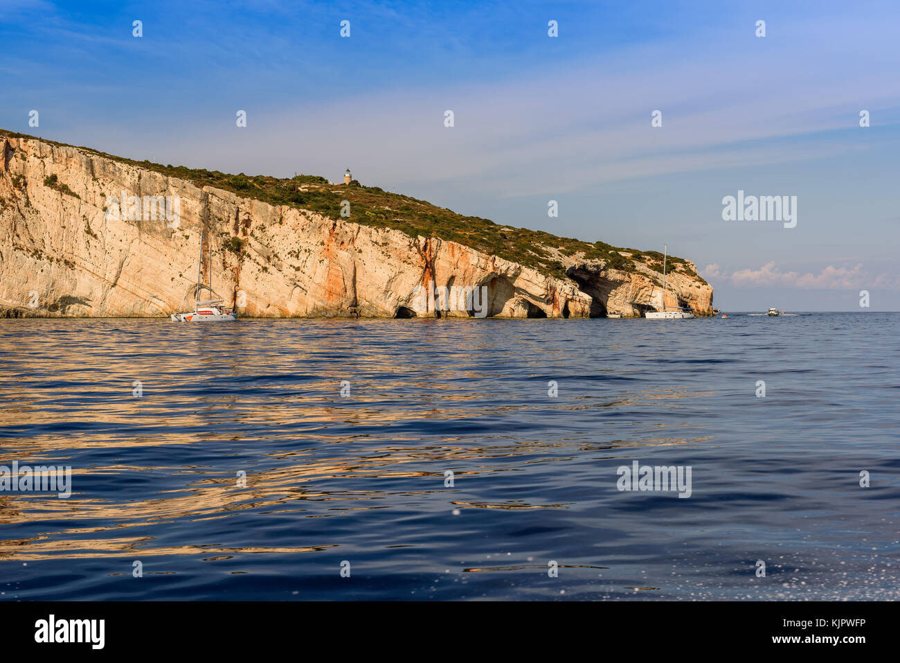 Capo Skinari sull'isola di Zante, Grecia. Foto Stock