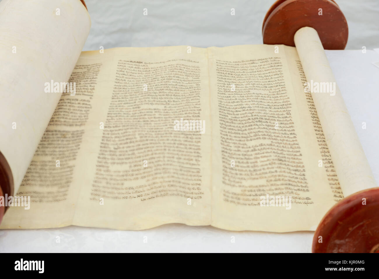 5 settembre 2016 usa ny Torah ebraica presso il bar mitzvà bar mitzvà la Torah e la lettura Foto Stock