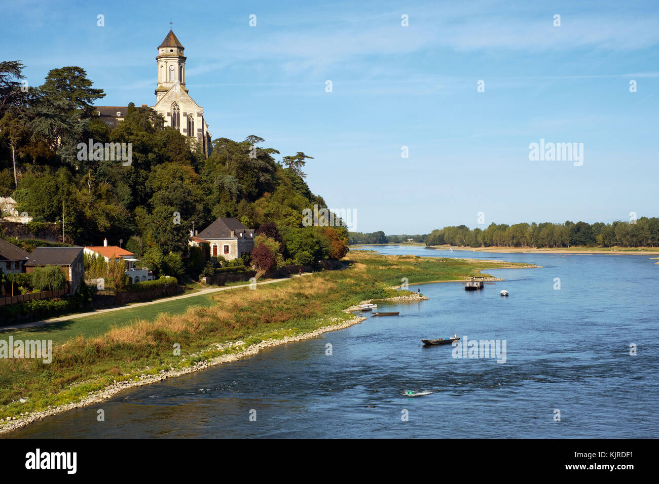 Saint Florent le Vieil sul fiume Loira nella Valle della Loira in Francia Foto Stock