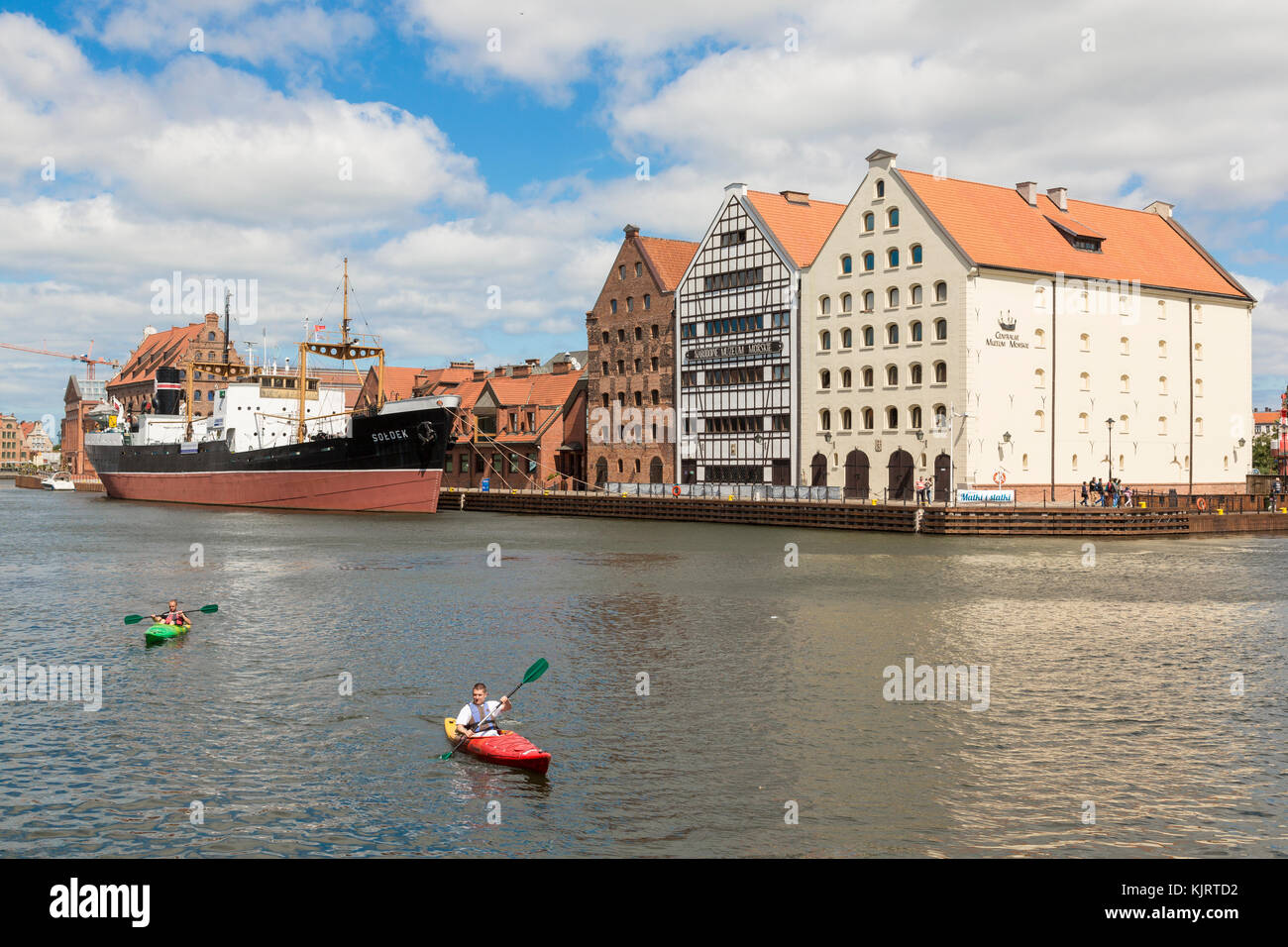 Danzica, Polonia - 7 Luglio 2016: il grande vecchio bellissima città portuale di Danzica sul Mar Baltico Foto Stock