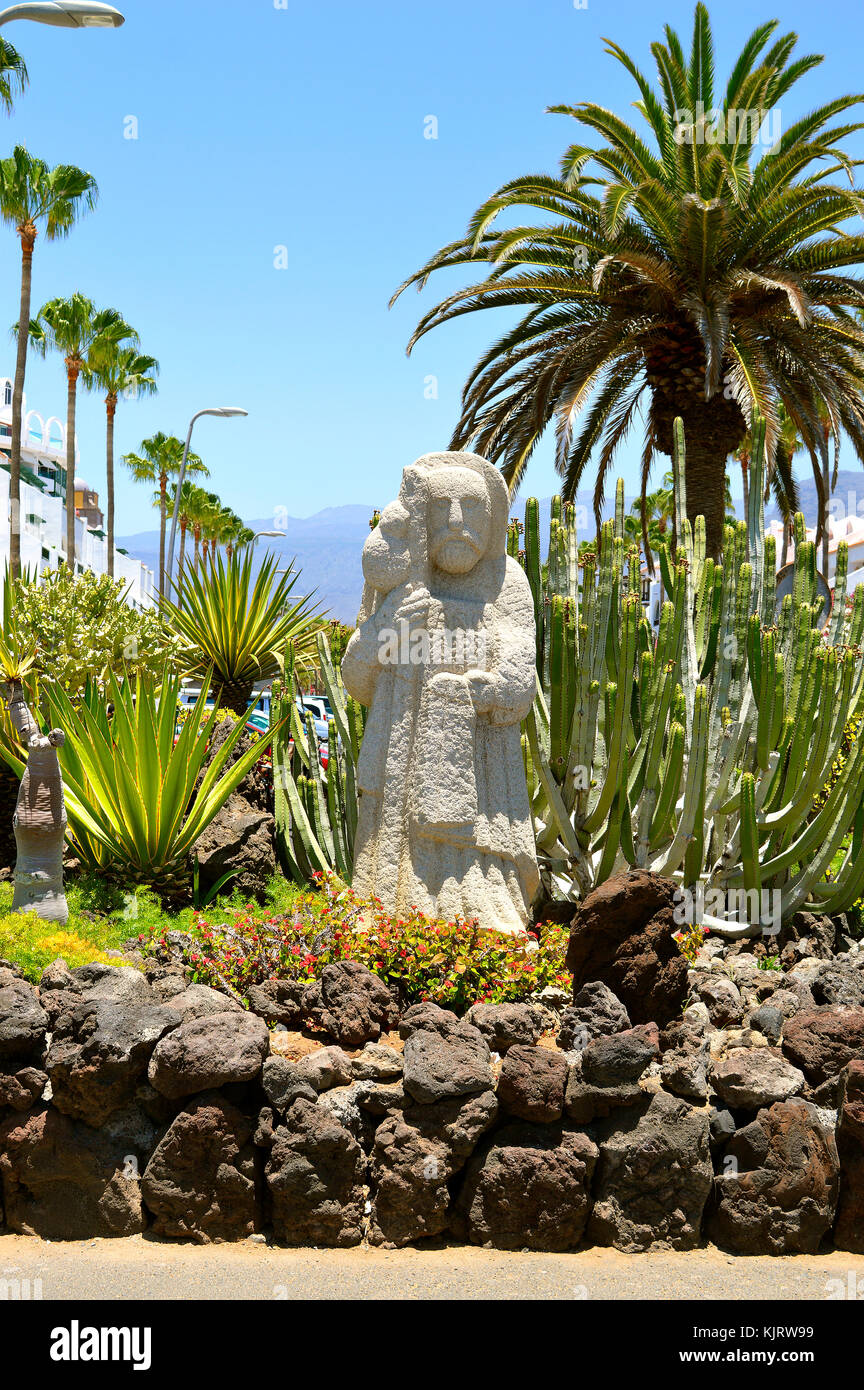 Il giardino dei cactus in Playa de las Americas Tenerife Foto Stock