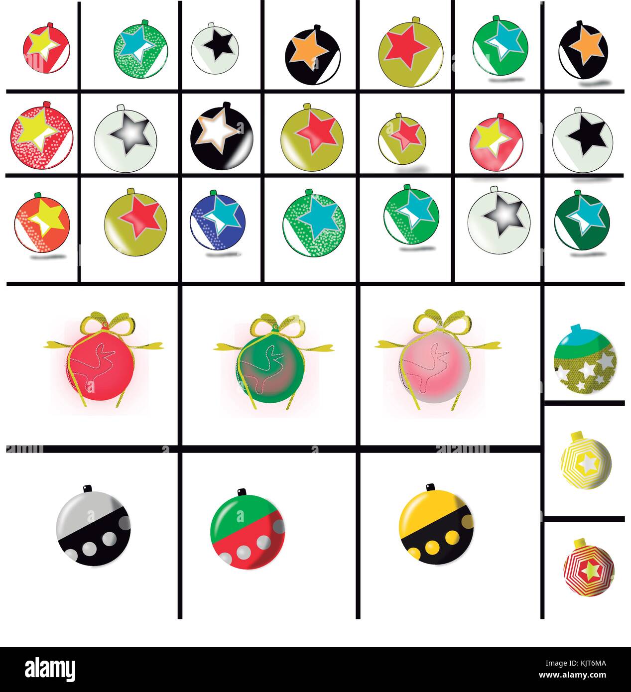 Balll di natale - navidad - decorazione - desing - decorazione della sfera per il buon christman - Snowflake Illustrazione Vettoriale