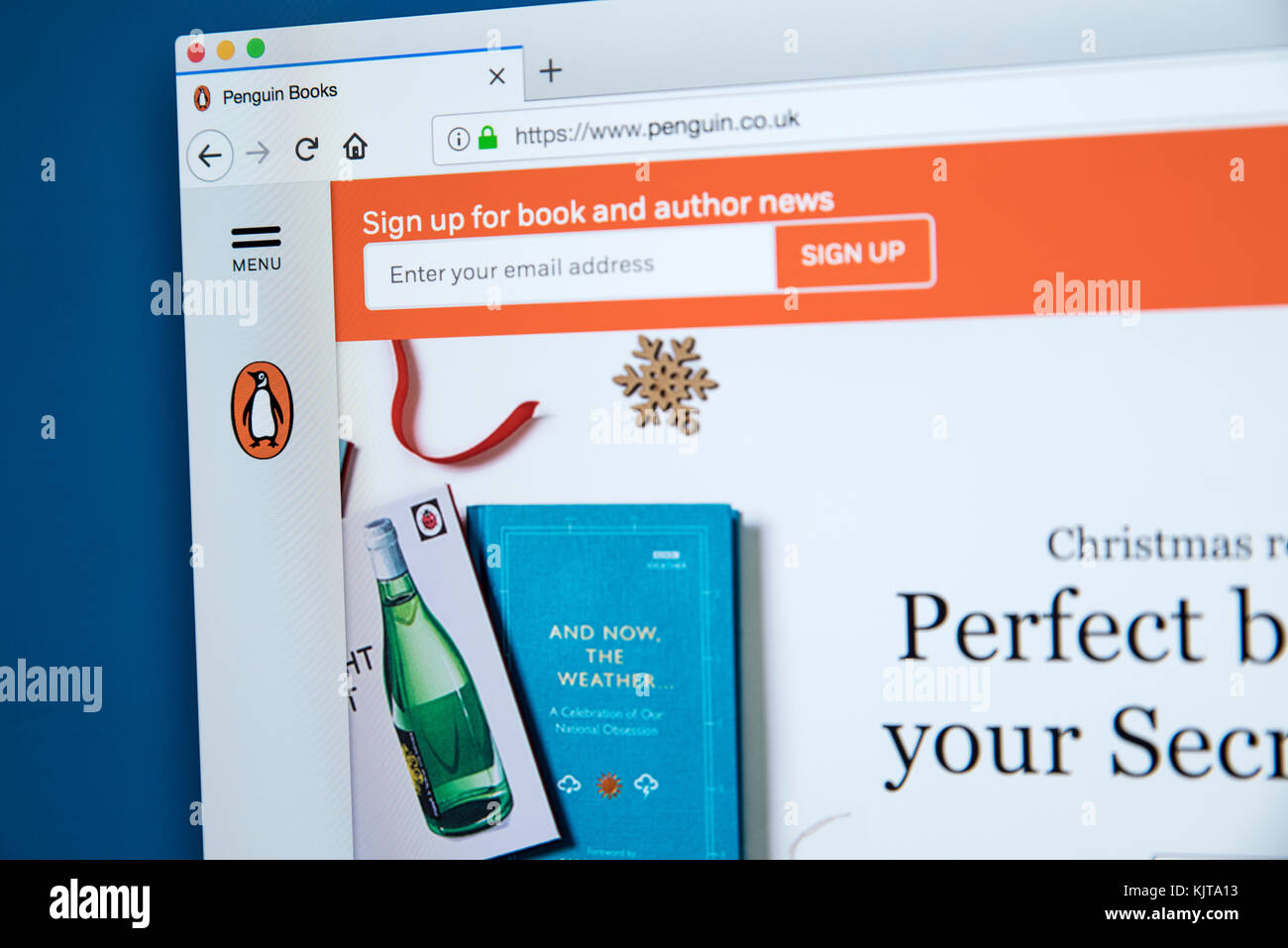 LONDRA, Regno Unito - 25 NOVEMBRE 2017: La homepage del sito ufficiale di Penguin Books - la casa editrice britannica, il 25 novembre 2017. Foto Stock